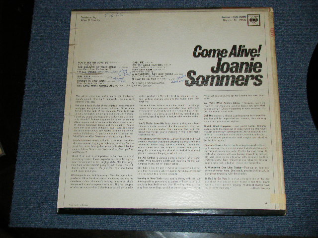 画像: JOANIE SOMMERS -  COME ALIVE ( E+/Ex++ )  / 1966 US AMERICA ORIGINAL "White Label PROMO" MONO Used LP  