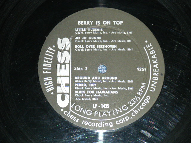 画像: CHUCK BERRY - BERRY IS ON TOP (Ex++, Ex+/Ex++ ) / 1959 US AMERICA ORIGINAL "HEAVY Weight" & "BLACK With SILVER Print" Label MONO Used LP 
