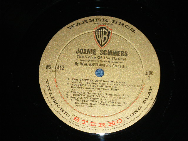 画像: JOANIE SOMMERS - The "VOICE" OF THE SIXTIES ( Ex-/Ex+++ )  / 1963 US AMERICA ORIGINAL "GOLD Label" STEREO  Used LP  