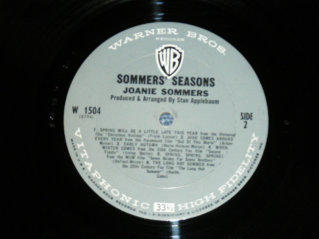 画像: JOANIE SOMMERS - SOMMERS' SEASONS ( Ex+/Ex++) / 1964 US AMERICA  ORIGINALMONO Used  LP  