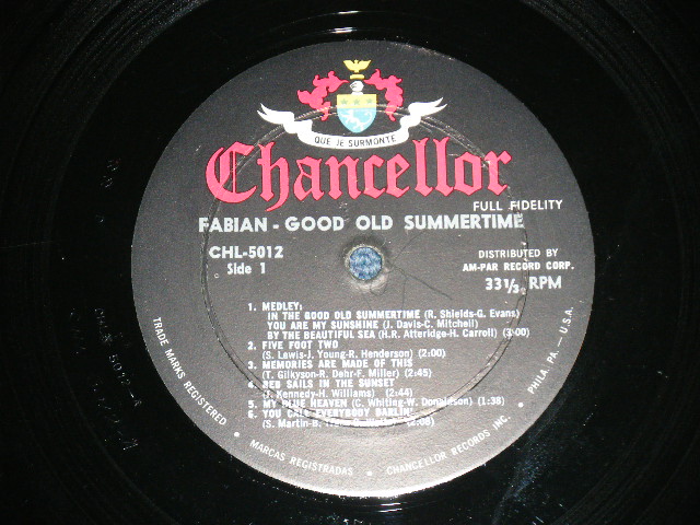 画像: FRANKIE AVALON - GOOD OLD SUMMERTIME   ( Ex+,Ex++/Ex+++ ) / 1960 US AMERICA ORIGINAL MONO Used  LP  