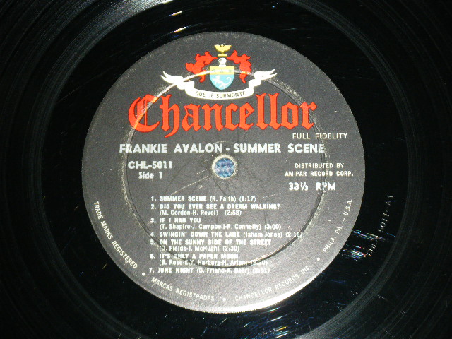 画像: FRANKIE AVALON - SUMMER SCENE  ( Ex++/Ex+++ Looks: Ex++ ) / 1960 US AMERICA ORIGINAL MONO Used  LP  