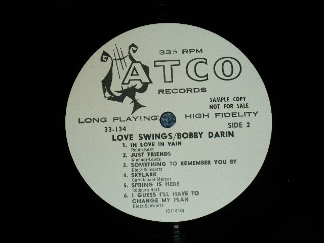 画像: BOBBY DARIN - LOVE SWINGS  ( Ex+++/MINT- ) / 1961 US ORIGINAL "WHITE LABEL PROMO"  MONO LP 