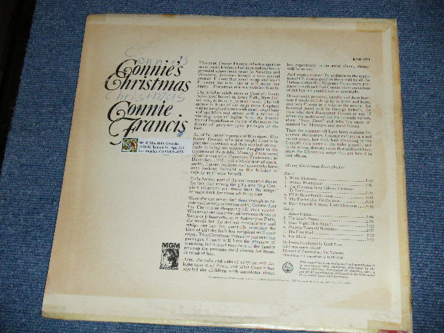 画像: CONNIE FRANCIS - CONNIE'S CHRISTMAS (Ex+,Ex/Ex+) /  1962 Version  US AMERICA REISSUE MONO Used LP 