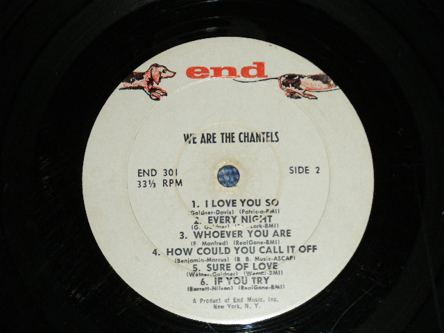 画像: The CHANTELS - WE ARE THE CHANTELS ( Ex-/VG++: CRACK THE RECORD )  / 1960's US AMERICA ORIGINAL ? ""END LP N 3001" Credit on trail WAX" MONO Used LP  