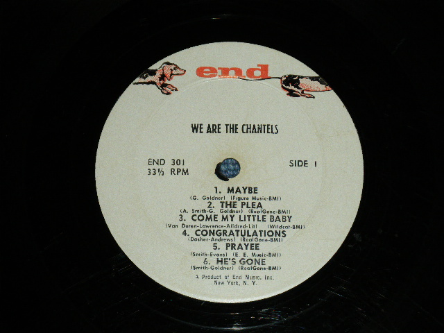 画像: The CHANTELS - WE ARE THE CHANTELS ( Ex-/VG++: CRACK THE RECORD )  / 1960's US AMERICA ORIGINAL ? ""END LP N 3001" Credit on trail WAX" MONO Used LP  
