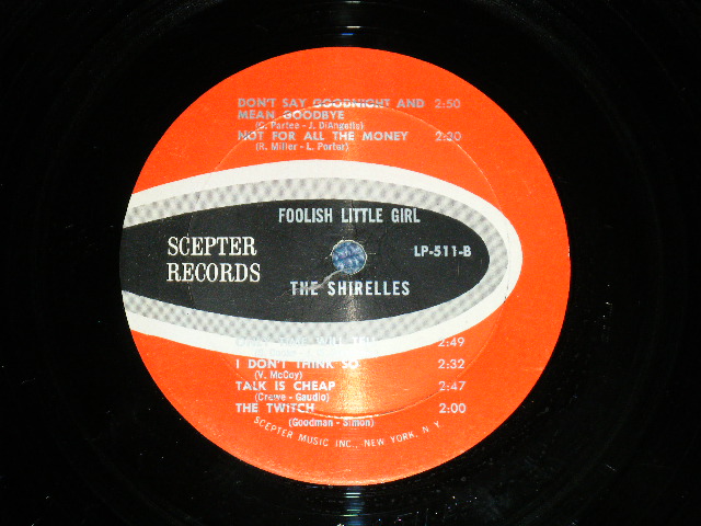 画像: THE SHIRELLES - FOOLISH LITTLE GIRL ( Ex++,Ex+/Ex- Looks:VG++ ) / 1963 US AMERICA ORIGINAL  "1st PRESS Label" MONO Used LP  