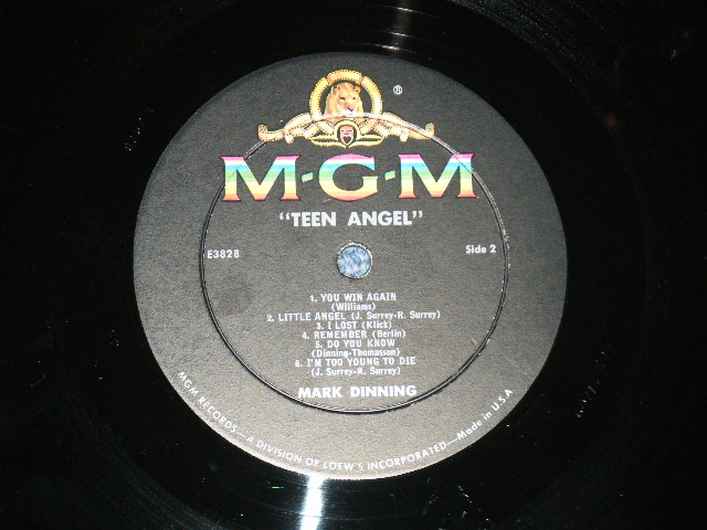 画像: MARK DINNING - TEEN ANGEL ( MINT-/MINT-) / 1960 US AMERICA ORIGINAL MONO  Used LP  
