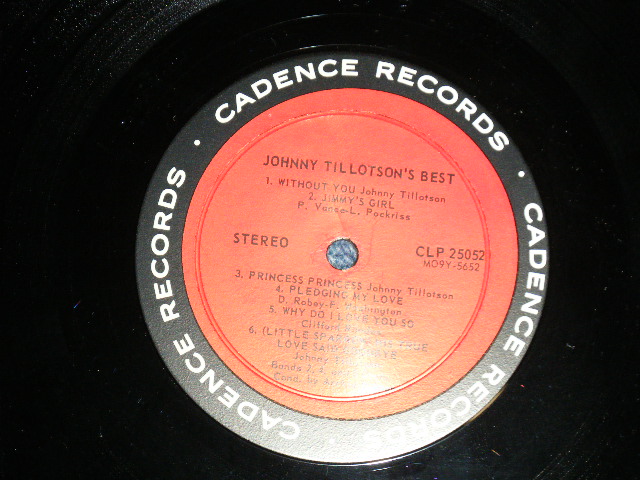 画像: JOHNNY TILLOTSON - JOHNNY TILLOTSON's BEST ( Ex+/Ex+++)  / 1962 Version  US AMERICA ORIGINAL 2nd Press "RED with BLACK RING" Label Stereo Used LP  