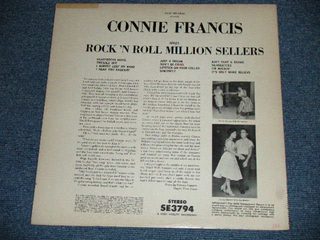 画像: CONNIE FRANCIS -  ROCK 'N ROLL MILLION SELLERS  ( Ex/Ex+++)   / 1960 US AMERICA ORIGINAL STEREO  Used LP 