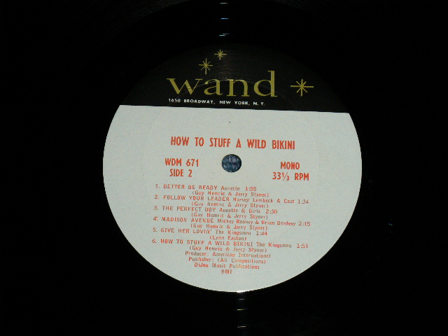 画像: OST (ANNETTE + KINGSMEN +etc.) -  HOW TO STUFF A WILD BIKINI (Ex+/Ex+++ ) / 1965 US AMERICA ORIGINAL MONO Used LP  
