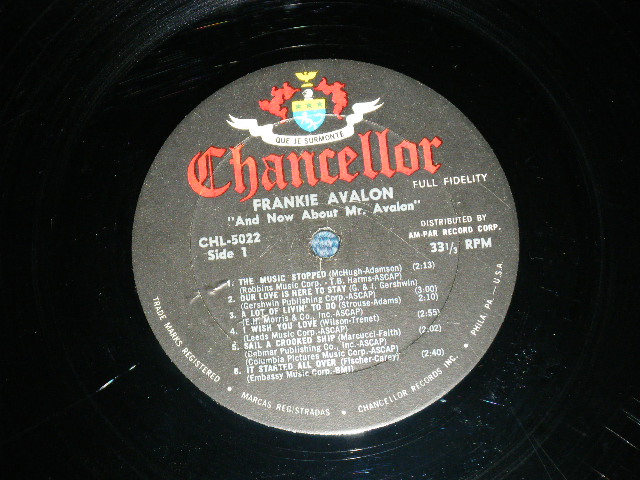 画像: FRANKIE AVALON - ...AND NOW ABOUT MR. AVALON( Ex+/VG++  B-5:VG ) / 1961 US AMERICA ORIGINAL 1st Press "BLACK Label"  MONO Used  LP  