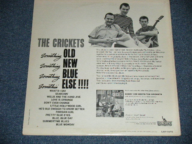 画像: The CRICKETS of BUDDY HOLLY - SOMETING OLD SOMETHING NEW SOMETHING BLUE SOMETHING ELSE ( Ex+++/Ex+++ ) /  1962 US AMERICA ORIGINAL  MONO  Used  LP