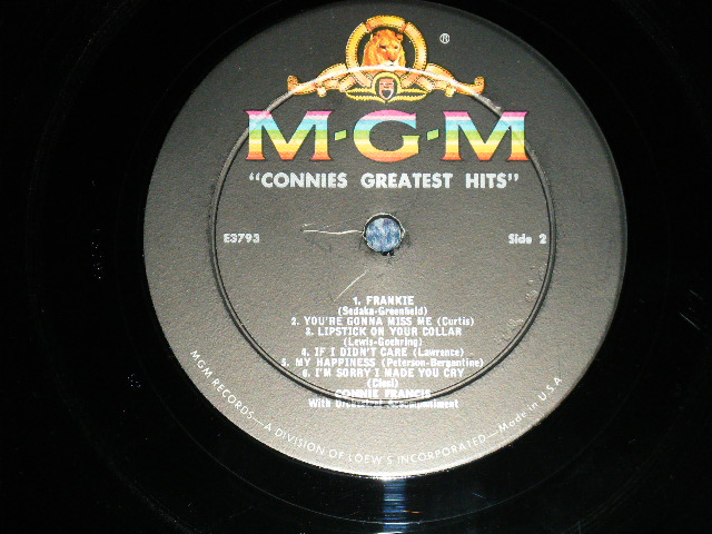 画像: CONNIE FRANCIS - CONNIE'S GREATEST HITS  (Ex++/Ex+++) / 1960 US AMERICA ORIGINAL MONO Used LP 