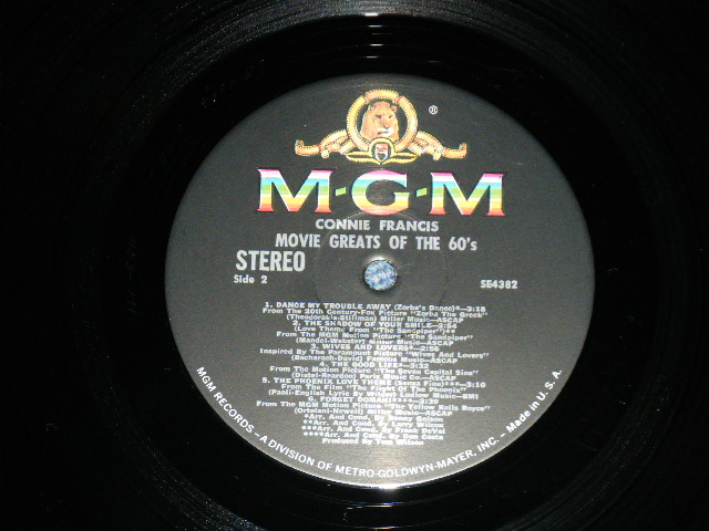 画像: CONNIE FRANCIS -  MOVIE GREATS OF THE 60's ( Ex++/Ex+++)   / 1966 US AMERICA ORIGINAL STEREO  Used LP 