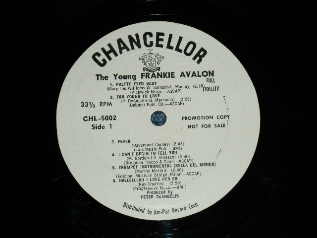 画像: FRANKIE AVALON - The YOUNG FRANKIE AVALON  ( Ex/Ex++  ) / 1960 US AMERICA ORIGINAL 1st Press "WHITE Label PROMOl"  MONO Used  LP  