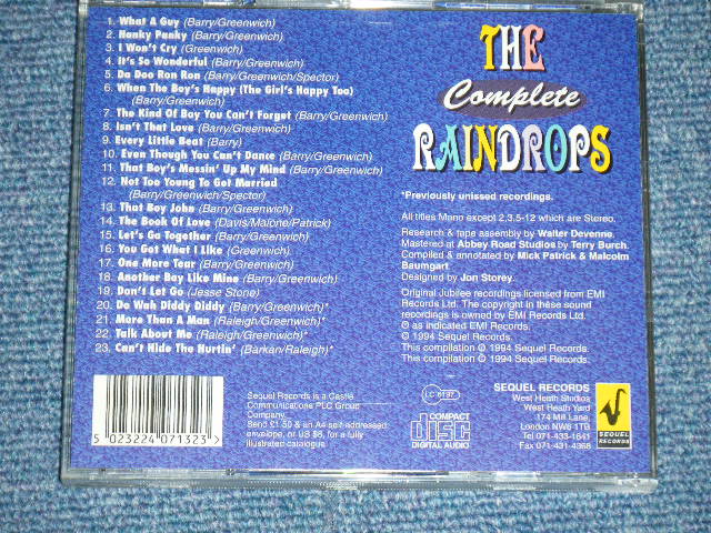 画像: THE RAINDROPS - THE RAINDROPS (MINT/MINT : SEALED) / 1999 US AMERICA ORIGINAL Used CD