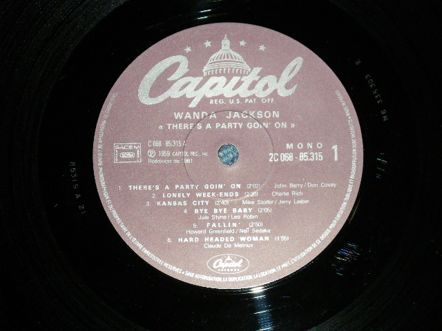 画像: WANDA JACKSON - THERE'S A PARTY GOIN' ON (Ex++/Ex+++)  / 1980's?  FRENCH FRANCE REISSUE Used LP 