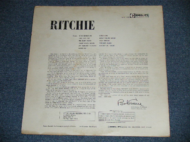 画像: RITCHIE VALENS  - RITCHIE ( Ex-/Ex+, A-2:PRESS MISS )  / 1959 US ORIGINAL mono LP