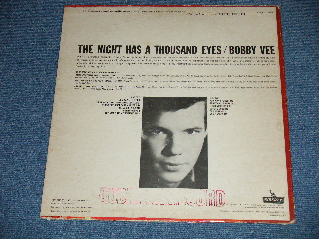 画像: BOBBY VEE - THE NIGHT HAS A THOUSAND EYES ( VG+++/Ex++ Looks:Ex+++)  / 1963  US AMERICA ORIGINAL "AUDITION LABEL PROMO" STEREO Used  LP 