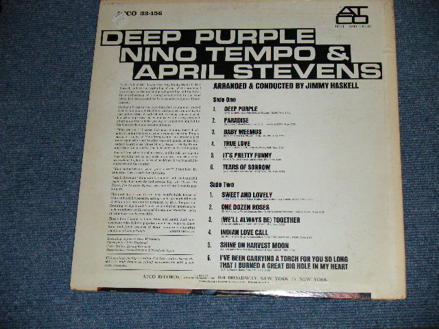 画像: NINO TEMPO & APRIL STEVENS - DEEP PURPLE  (Ex+/Ex++ ) / 1963 US AMERICA ORIGINAL "BROWN & GRAY Label"  MONO Used  LP  