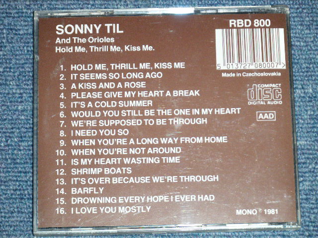 画像: SONNY TIL & THE ORIOLES -  HOLD ME,THRILL ME,KISS ME /  CZECHOSLOVAKIA  Used CD