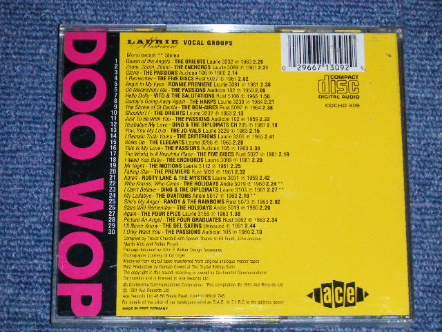 画像: va Omnibus - LAURIE VOCAL GROUPS THE DOO WOP SOUND ( MINT-/MINT)  / 1991 UK ENGLAND  ORIGINAL Used CD 