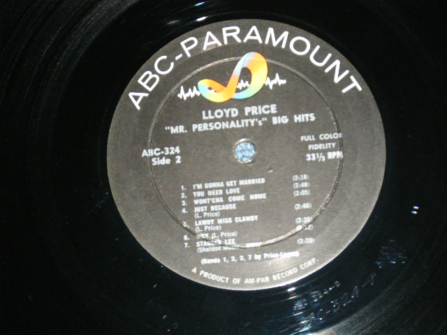 画像: LLOYD PRICE - "MR. PERSONALITY'S"  15 HITS  ( Ex+++/Ex+++ )  / 1960 US AMERICA ORIGINAL MONO Used LP 