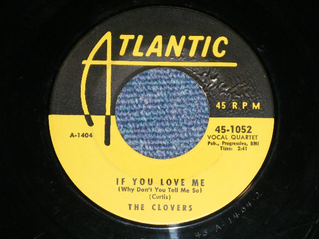 画像: THE CLOVERS - BLUE VELVET ( Ex+++/Ex+++ ) / 1955 US AMERICA ORIGINAL Used 7" Single 