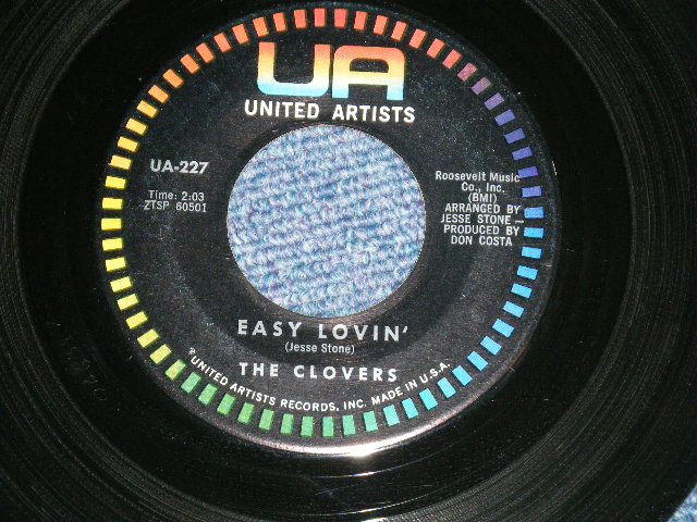 画像1: THE CLOVERS -  EASY LOVIN' ( Ex++/Ex++ ) / 1960 US AMERICA ORIGINAL Used 7" Single 