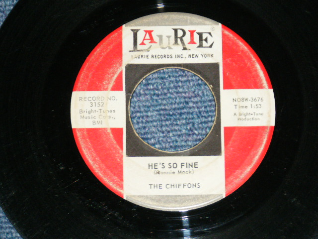 画像1: THE CHIFFONS -HE'S SO FINE ( VG+++/VG+++ )   /1963 US AMERICA ORIGINAL Used 7" SINGLE  