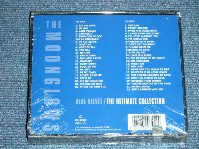 画像: THE MOONGLOWS - BLUE VELVET : THE ULTIMATE COLLECTION ( SEALED ) / 1993 US AMERICA ORIGINAL "BRAND NEW SEALED"  2-CD's 