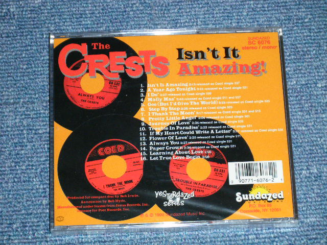 画像: The CRESTS -  ISN'T IT AMAZING!  ( SEALED)  / 1996 US AMERICA ORIGINAL "BRAND NEW SEALED" CD