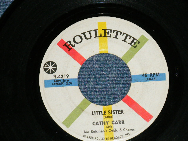 画像1: CATHY CARR - LITTLE SISTER : DARK RIVER   ( Ex/Ex )  / 1960 US AMERICA ORIGINAL Used 7" SINGLE  