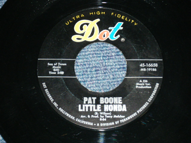 画像: PAT BOONE - BEACH GIRL / LITTLE HONDA ( TERRY MELCHER Works ) ( Ex+++/Ex+++)  / 1964 US AMERICA ORIGINAL Used 7" SINGLE  