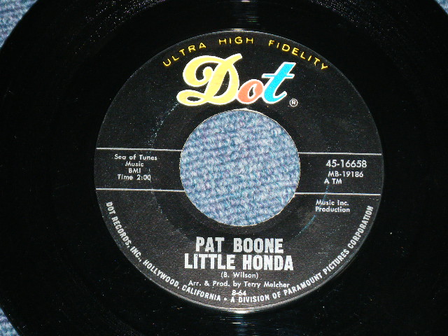 画像: PAT BOONE - BEACH GIRL / LITTLE HONDA ( TERRY MELCHER Works ) ( MINT-/MINT-)  / 1964 US AMERICA ORIGINAL Used 7" SINGLE  