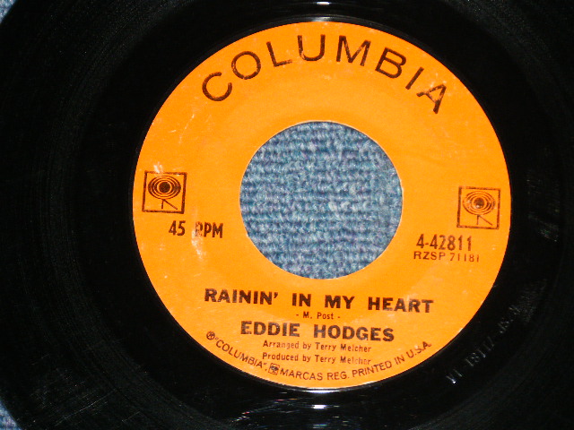 画像: EDDIE HODDGES - RAININ' IN MY HEART / HALFWAY ( TERRY MELCHER Works ) ( Ex+/Ex++)  / 1963 US AMERICA  ORIGINAL Used 7" SINGLE  