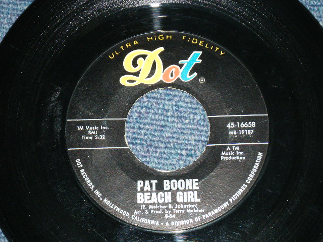 画像1: PAT BOONE - BEACH GIRL / LITTLE HONDA ( TERRY MELCHER Works ) ( Ex+++/Ex+++)  / 1964 US AMERICA ORIGINAL Used 7" SINGLE  