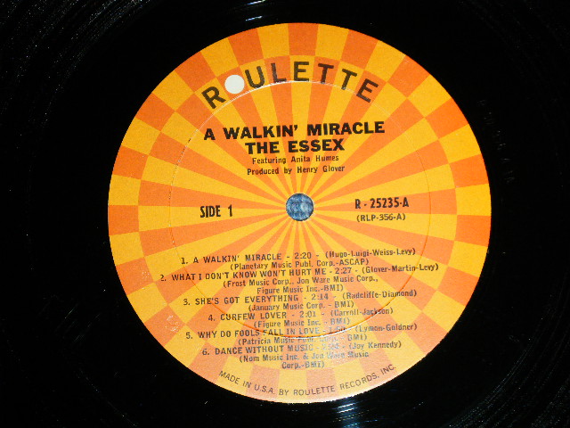 画像: THE ESSEX - A WALKIN' MIRACLE (Ex++/Ex+++) / 1963 US AMERICA ORIGINAL STEREO  Used LP  