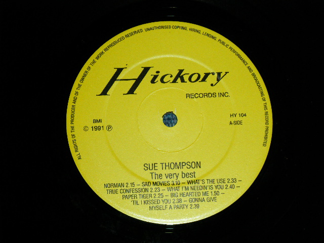 画像: SUE THOMPSON - THE VERY BEST OF :  MEET SUE THOMPSON ( NEW ) / 1991 EUROPE REISSUE or ORIGINAL  "BRAND NEW" LP  