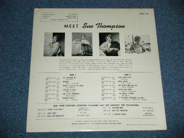 画像: SUE THOMPSON - MEET SUE THOMPSON ( Ex++/Ex+++ ) / 1962 US AMERICA ORIGINAL 1st Press "BLACK with SILVER Print Label" MONO Used LP  