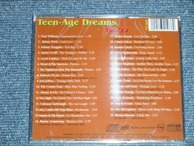 画像: V.A. (VARIOUS ARTISTS) OMNIBUS - TEEN -AGE DREAMS VOL.29  ( SEALED)  /  2014 GERMAN GERMANY  ORIGINAL "BRAND NEW SEALED"  CD