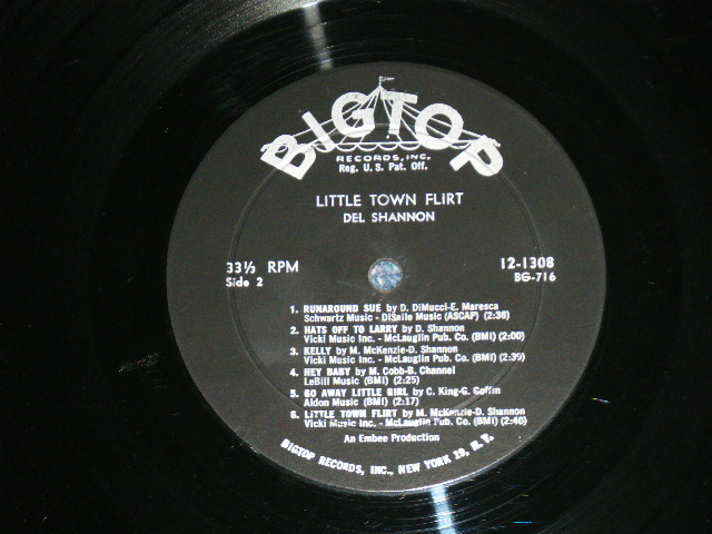 画像: DEL SHANNON - LITTLE TOWN FLIRT   (Ex+++, Ex++/Ex+++ Looks : Ex+++) / 1963 US AMERICA ORIGINAL MONO Used LP