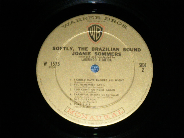 画像: JOANIE SOMMERS with LAURINDO ALMEIDA - SOFTLY, THE BRAZILIAN SOUND (Ex++/Ex+++ Looks:Ex++)  / 1964 US AMERICA ORIGINAL MONO Used LP