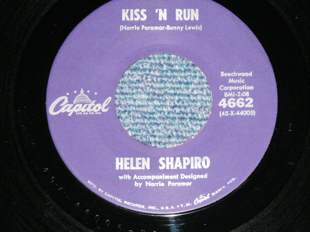 画像: HELEN SHAPIRO - WALKIN' BACK TO HAPPINESS : KISS 'N RUN  (Ex+++/Ex+++)  / 1961  US AMERICA ORIGINAL   Used 7" SINGLE 