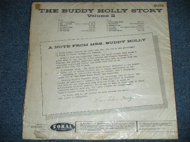 画像: BUDDY HOLLY  - The BUDDY HOLLY STORY vol.ii 2 ( Ex+++/Ex-  Looks:VG++ )  / 1959 US ORIGINAL "MAROON  LABEL" MONO  Used LP  