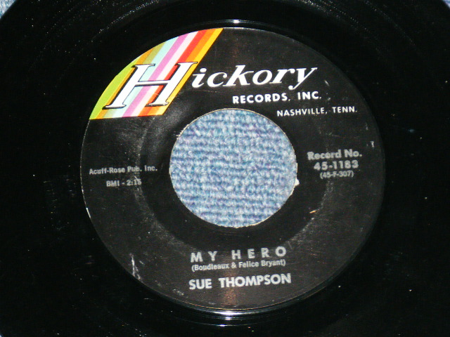 画像: SUE THOMPSON - JAMES (Hold The Ladder Steady) : MY HERO  (Ex+++/Ex+++)  / 1962 US AMERICA ORIGINAL   Used 7" SINGLE 