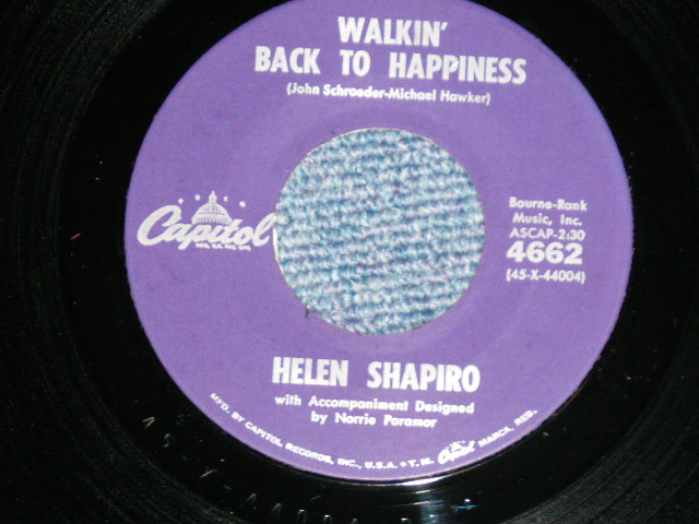 画像: HELEN SHAPIRO - WALKIN' BACK TO HAPPINESS : KISS 'N RUN  (Ex+++/Ex+++)  / 1961  US AMERICA ORIGINAL   Used 7" SINGLE 