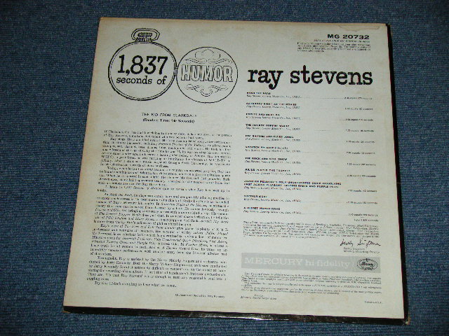 画像: RAY STEVENS  - 1,837 seconds of HUMOR ( Comical Songs)  ( Ex++/Ex++)  / 1962 US AMERICA ORIGINAL 1st Press "BLACK Label"  MONO Used  LP  