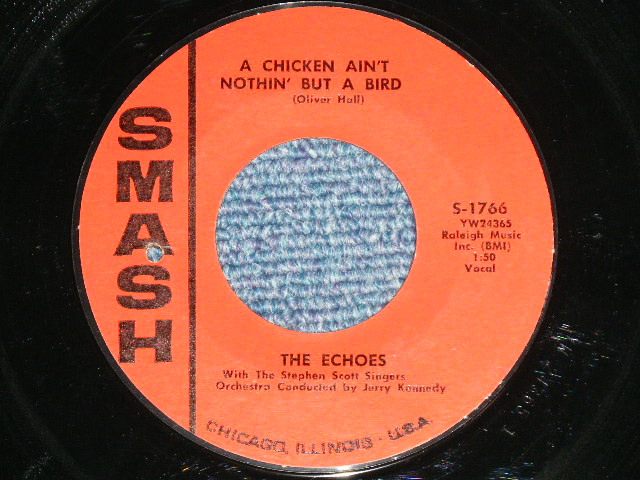 画像: THE ECHOES - BLUEBIRDS OVER THE MOUNTAIN  : A CHICKEN AIN'T NOTHIN' BUT A BIRD ( Ex Looks:Ex+++/ Ex Looks:Ex+++) / 1962 US AMERICA  ORIGINAL Used 7" SINGLE 